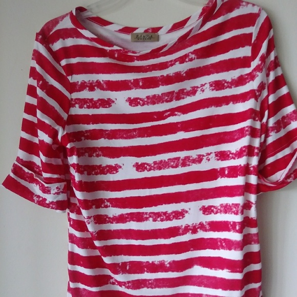 Peck & Peck Weekend Horizontal Striped Top - Picture 4 of 4